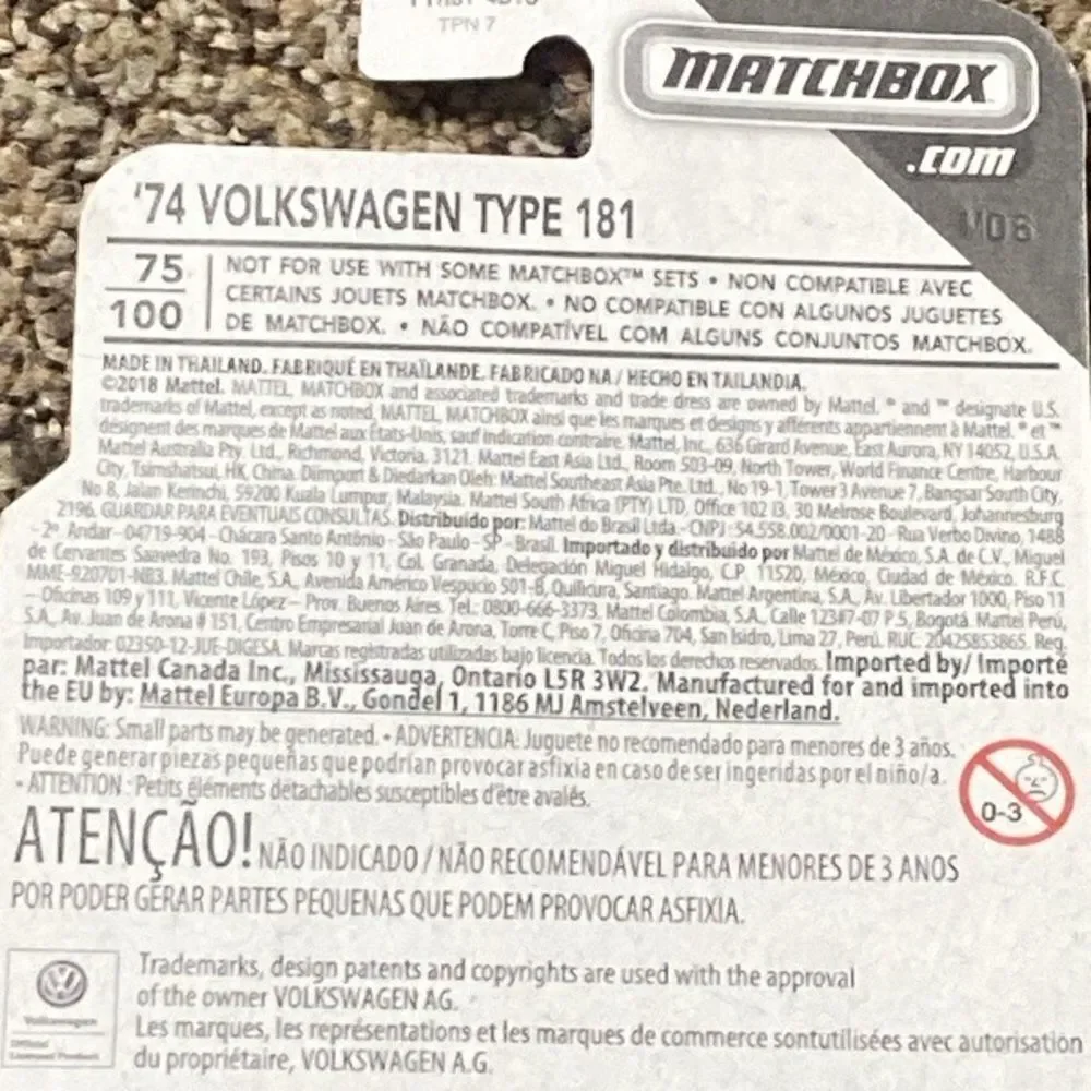 Matchbox MBX OFF- ROAD 2/20 TRUCK